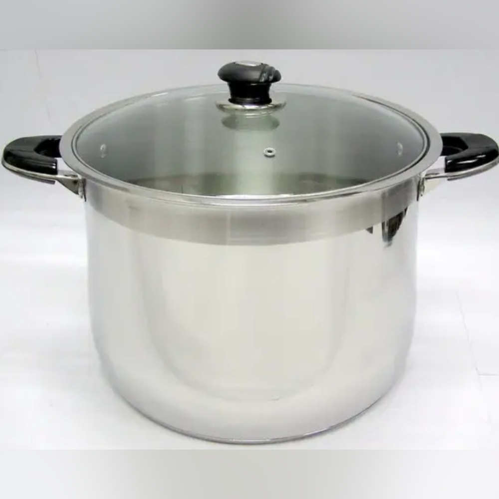 Concord 30 QT Stainless Steel Stock Pot - Silver